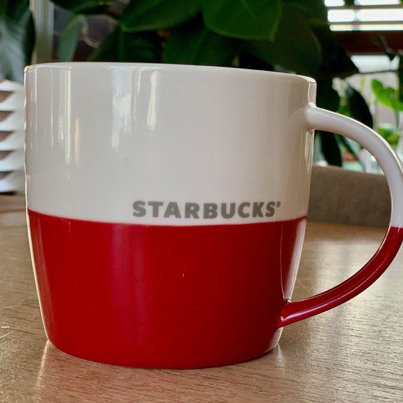 Starbucks Mug 2011 - Cup Red & White - 16 fl oz - Picture 1 of 3